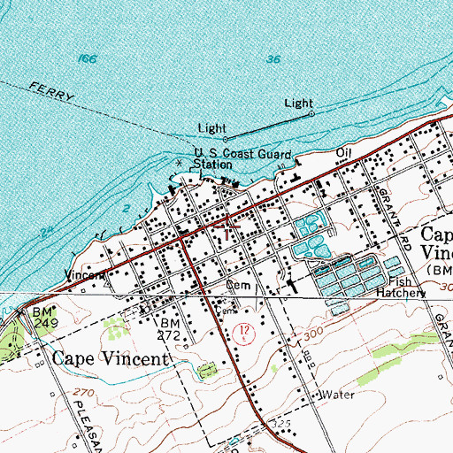 Topographic Map of First Presbyterian Church, NY