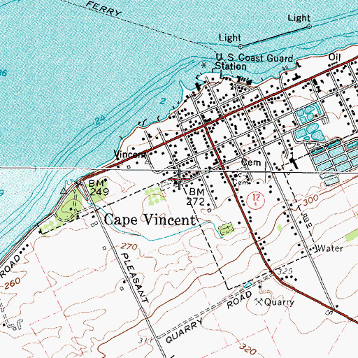Topographic Map of Saint Vincent De Paul Roman Catholic Church, NY
