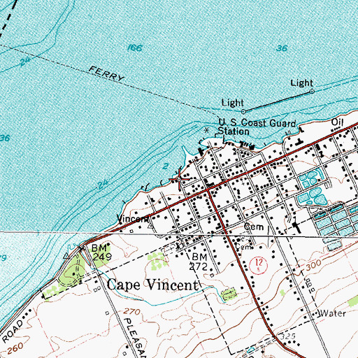 Topographic Map of Cape Vincent Water Works Pumping Station, NY