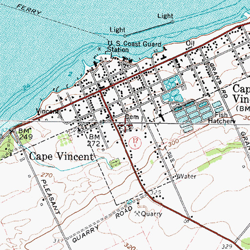 Topographic Map of Saint Paul's Episcopal Church, NY