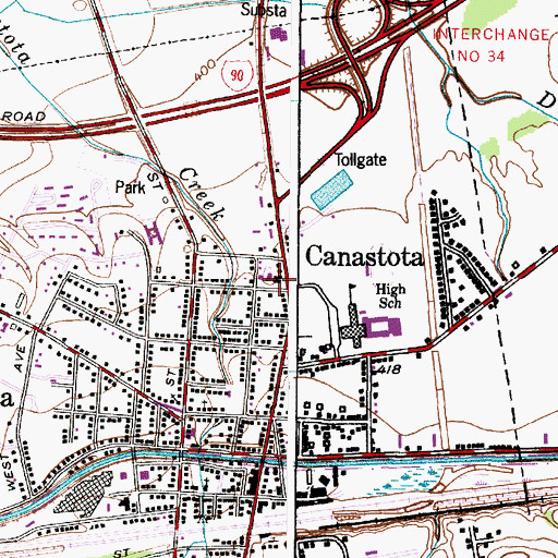 Topographic Map of Saint Agatha's Roman Catholic Church, NY
