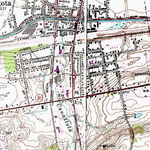 Topographic Map of Trinity Episcopal Church, NY