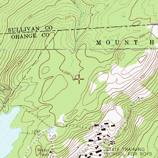 Topographic Map of Federal Correctional Institution Otisville, NY