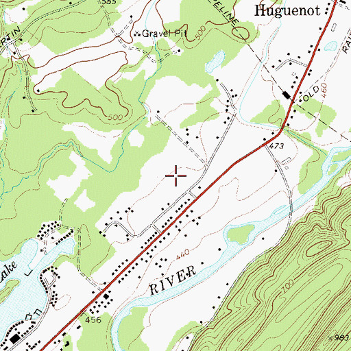 Topographic Map of Highridge Estates Mobile Home Park, NY