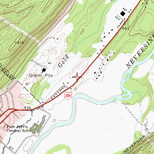Topographic Map of Calvary Christian School, NY