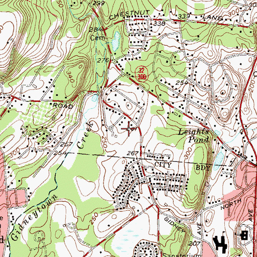 Topographic Map of Hudson Valley Professional Plaza, NY