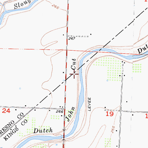 Topographic Map of Dutch John Cut, CA