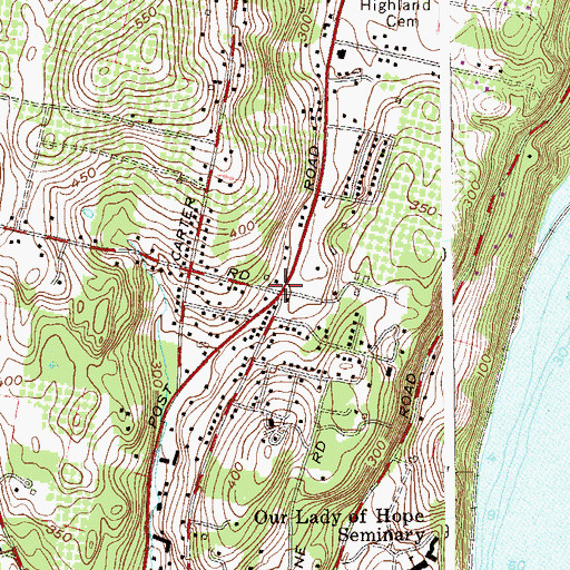 Topographic Map of Balmville Plaza Shopping Center, NY