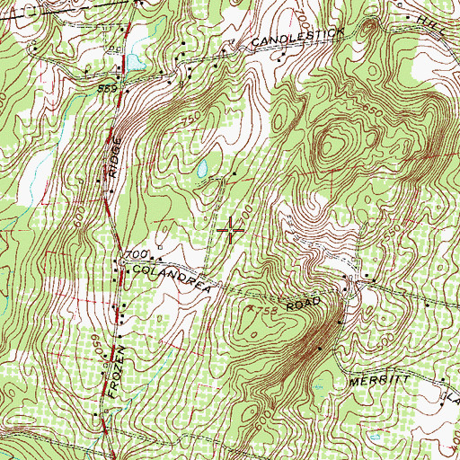 Topographic Map of Lawrence Farms Orchards, NY