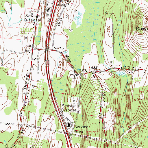 Topographic Map of Leptondale Elementary School, NY