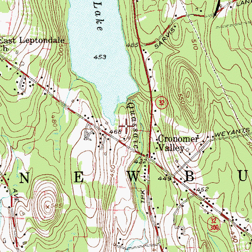 Topographic Map of Chadwick Lake Park, NY
