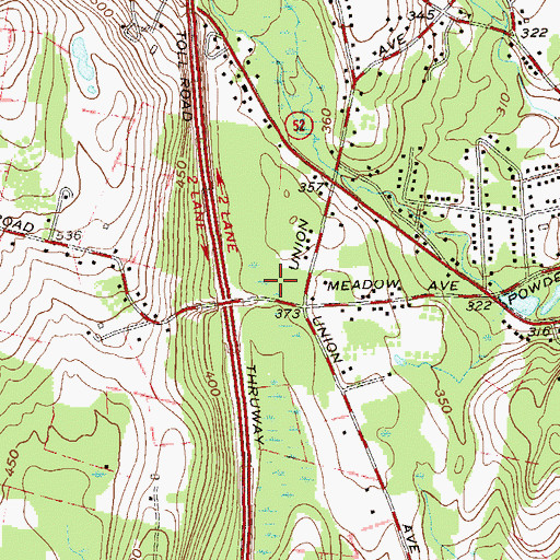 Topographic Map of Newburgh Towne Center Shopping Center, NY