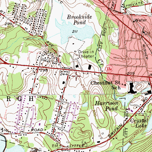 Topographic Map of Aldi Plaza Shopping Center, NY