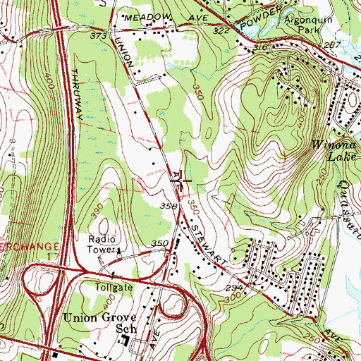 Topographic Map of Exit 7, NY