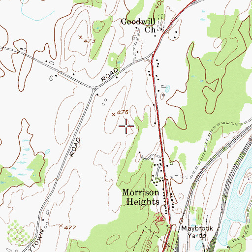 Topographic Map of Shop Rite Plaza Shopping Center, NY