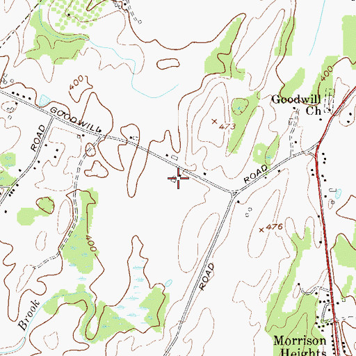 Topographic Map of Hoeffner Farms, NY