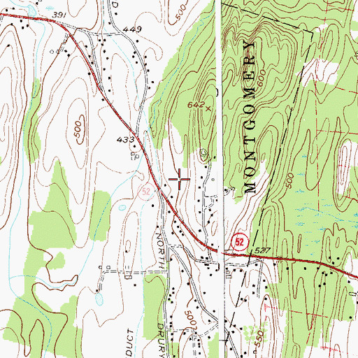Topographic Map of Orange Lake Mobile Home Park, NY