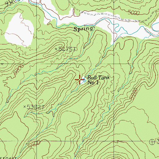 Topographic Map of Bull Tank Number One, AZ