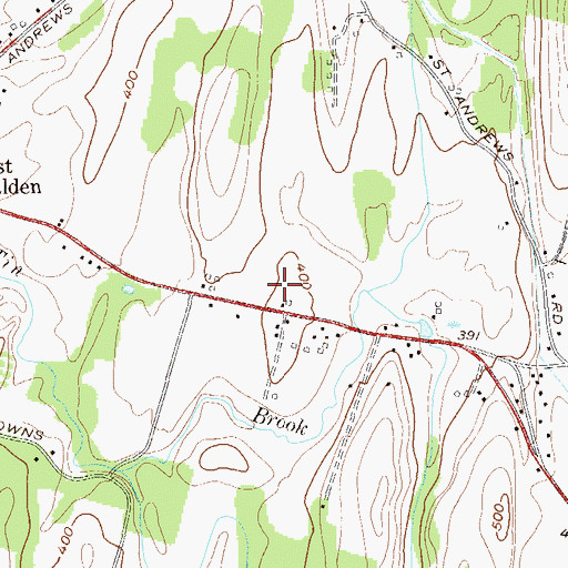 Topographic Map of Bel Air Mobile Home Park, NY