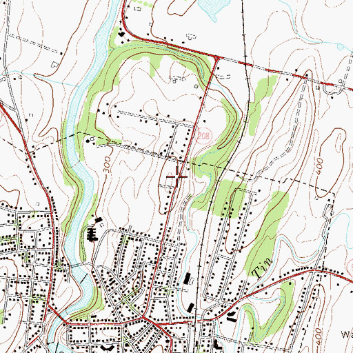 Topographic Map of Most Precious Blood Catholic School, NY