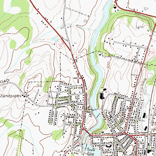 Topographic Map of Old Orchard Trailer Park, NY
