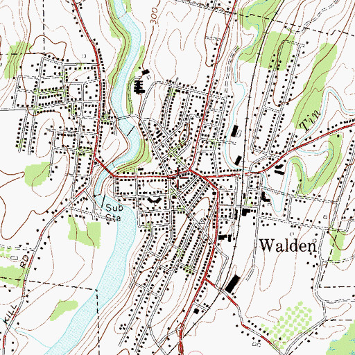 Topographic Map of Josephine-Louise Public Library, NY