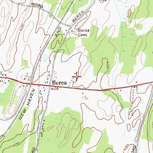 Topographic Map of Brick House Museum County Park, NY