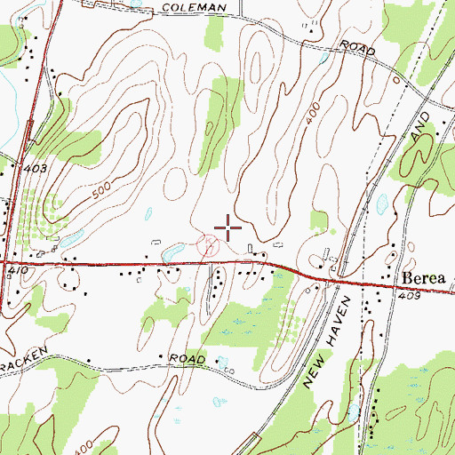 Topographic Map of Berea Elementary School, NY