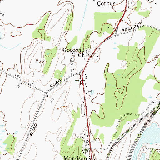 Topographic Map of Montgomery Towne Square Shopping Center, NY