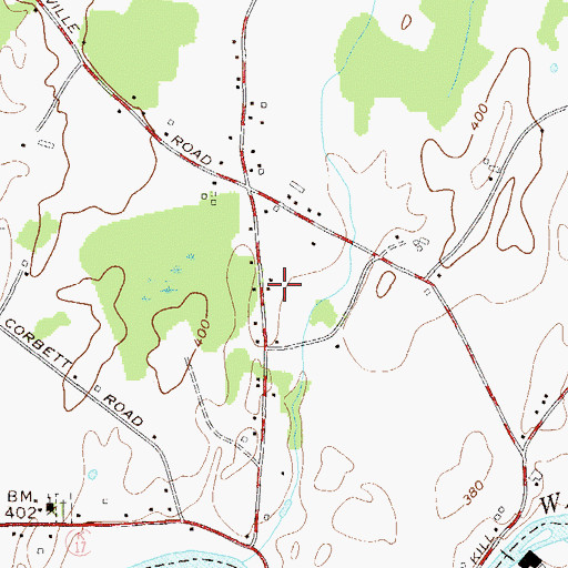 Topographic Map of Froehlich Farms, NY