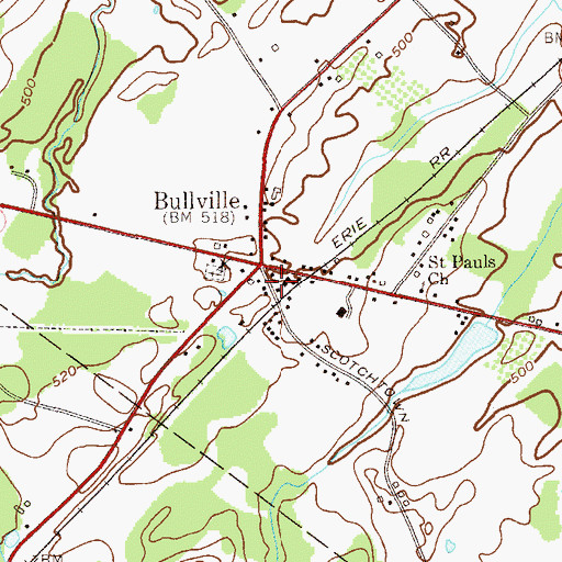 Topographic Map of Stonehenge Farm Market, NY