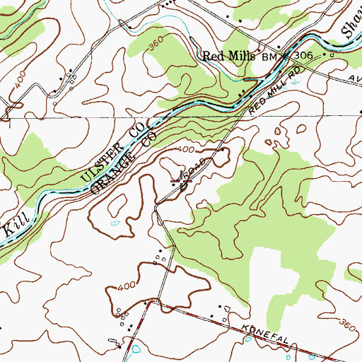 Topographic Map of Denman Farm, NY