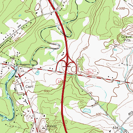 Topographic Map of Exit 116, NY