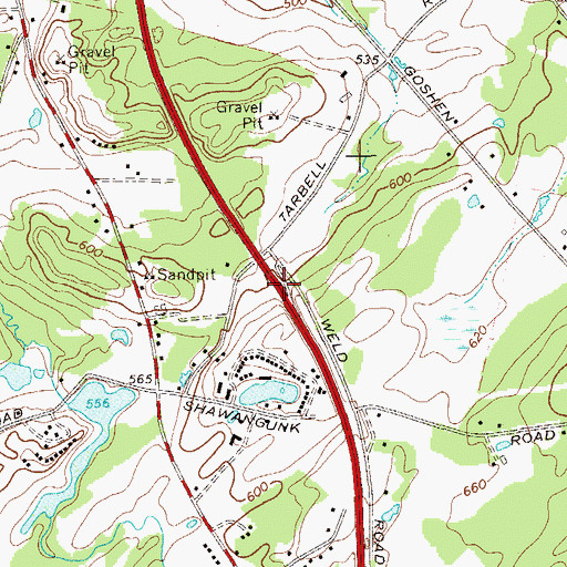 Topographic Map of Exit 117, NY