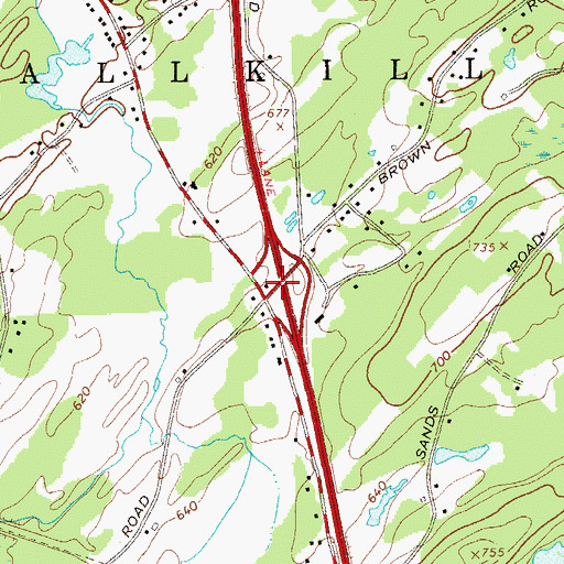 Topographic Map of Exit 118, NY