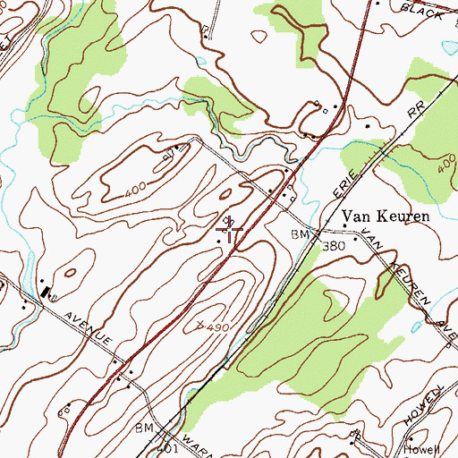 Topographic Map of Burleigh Farms, NY