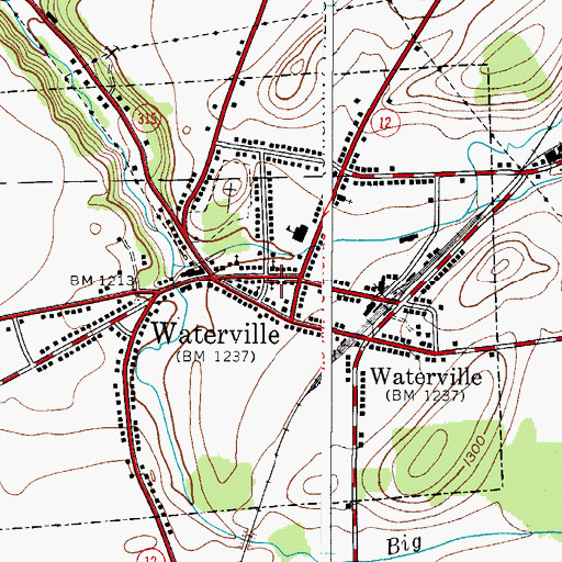Topographic Map of First Baptist Church, NY