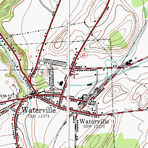 Topographic Map of Saint Bernard's Roman Catholic Church, NY