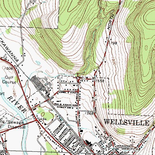 Topographic Map of Farnum Hill Farm (historical), NY