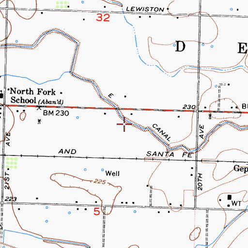 Topographic Map of E Canal, CA