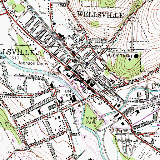 Topographic Map of Thornton Building, NY
