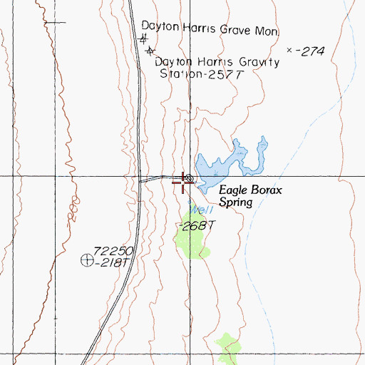 Topographic Map of Eagle Borax Spring, CA