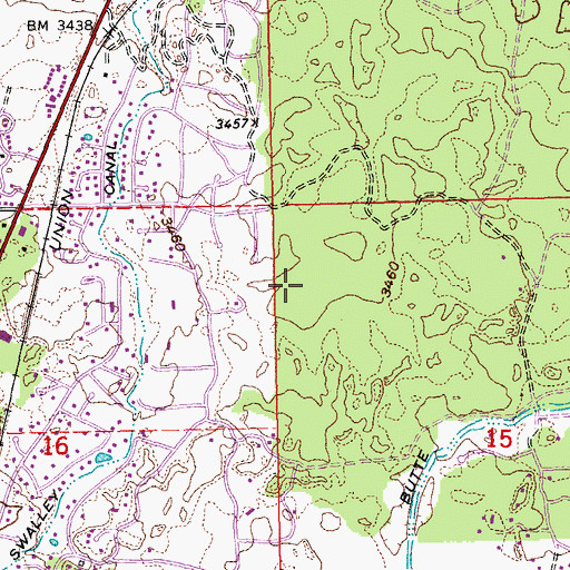 Topographic Map of Lava Ridge Elementary School, OR