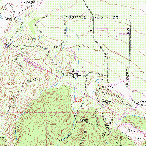 Topographic Map of Eagle Canyon, CA