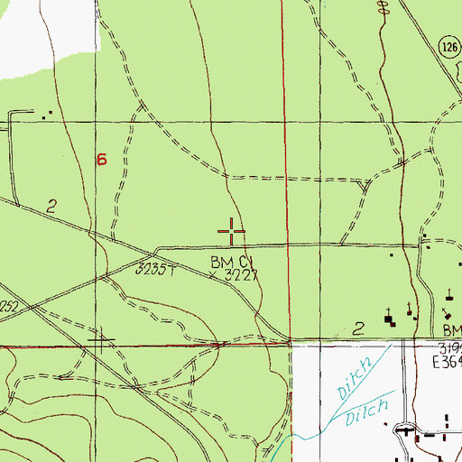 Topographic Map of Sisters High School, OR