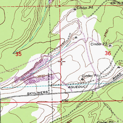 Topographic Map of Summit High School, OR