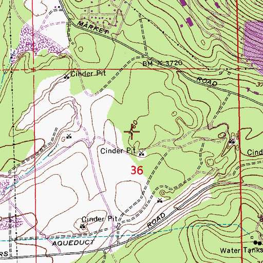 Topographic Map of High Lakes Elementary School, OR