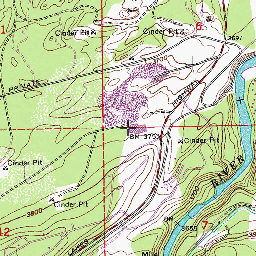 Topographic Map of Cascade Middle School, OR