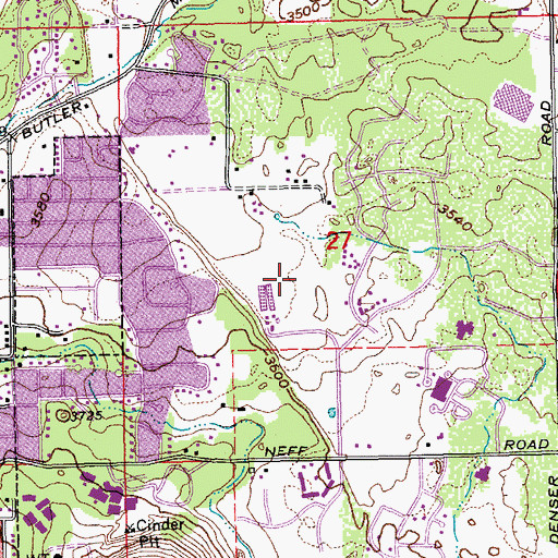 Topographic Map of Ensworth Elementary School, OR