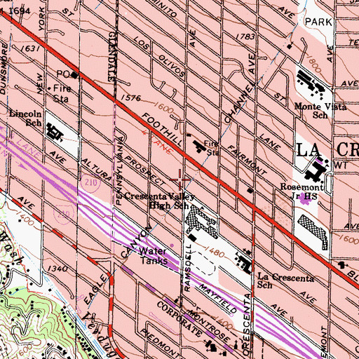 Topographic Map of Eagle Canyon Channel, CA